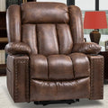 Light Brown Power Lift Recliner Chair with Heat and Massage X318109