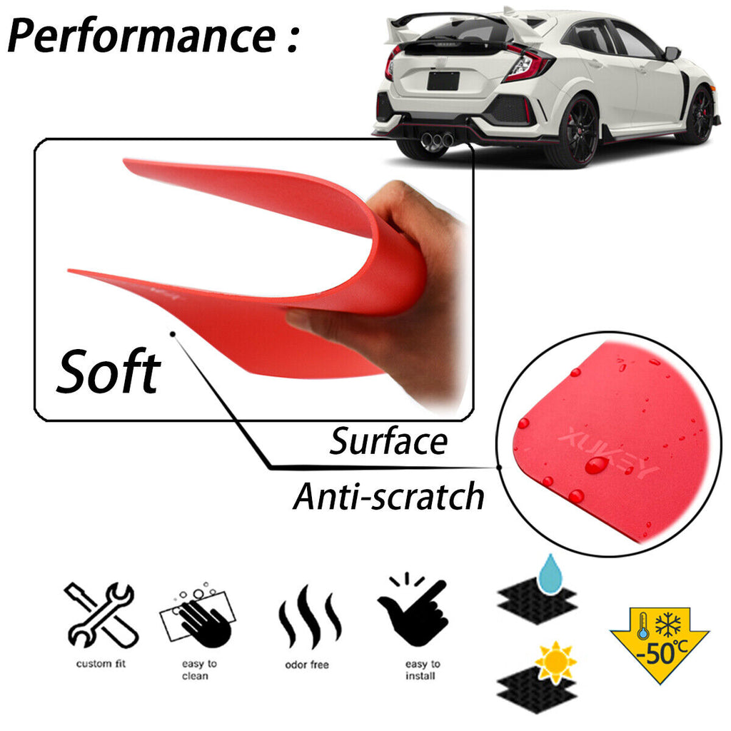Red Mud Flaps for Honda Civic Type R S Si Coupe X31003