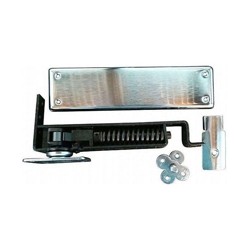 Satin Chrome Double Action Floor Mount R644