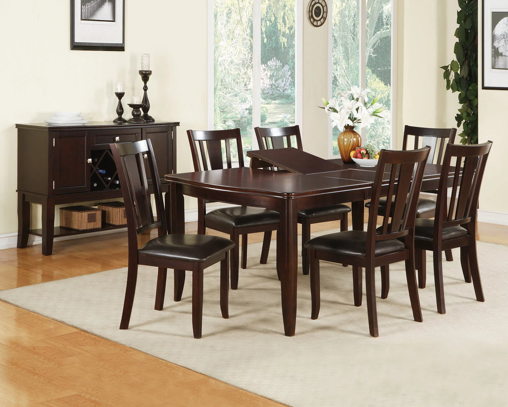 Espresso Slat Back Dining Chairs Set of 2 M8472