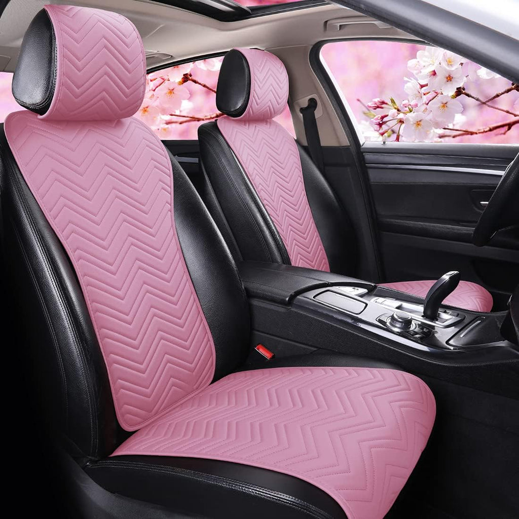 Pink Leather Car Seat Covers 11PCS F62110