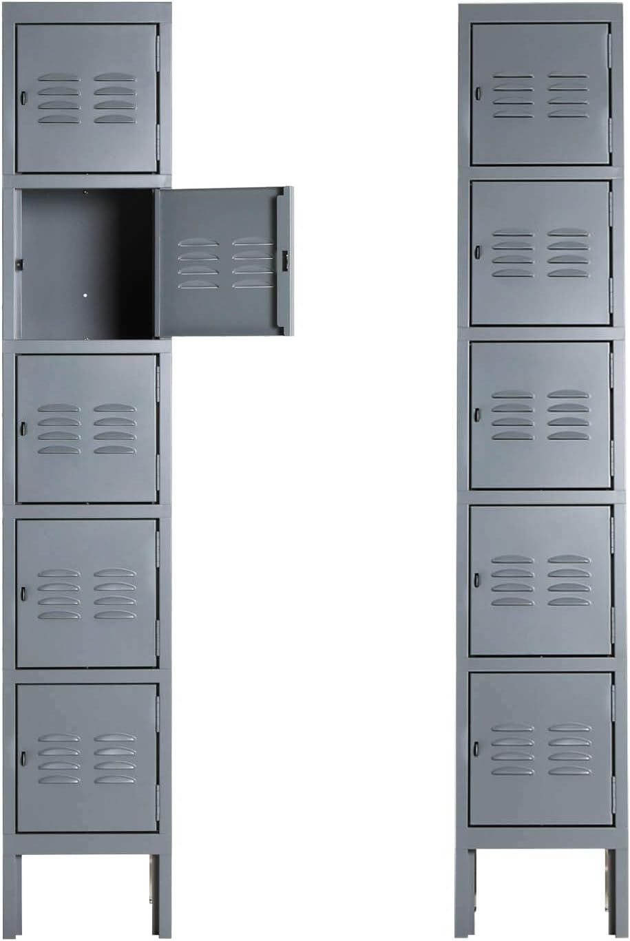 Triple Tier 3 Door Gray Metal Locker R985983