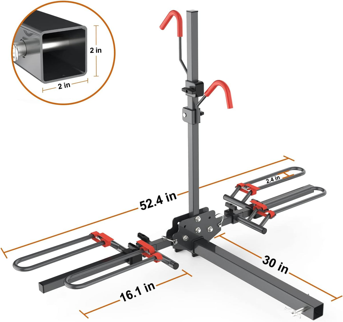 Hitch Mounted Foldable 2-Bike Rack V642284