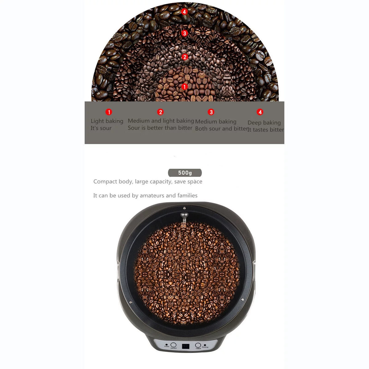 Electric Timed Coffee Beans Roaster P5869