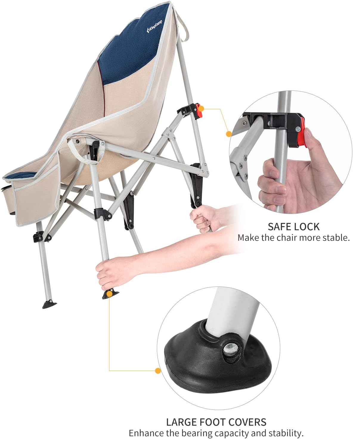 Folding Camping Chair with Cup Holder & Carry Bag H9688