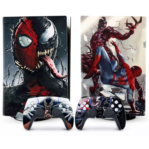 Spider Red PS5 Skin Digital Edition Console and Controller Cover Set F1613
