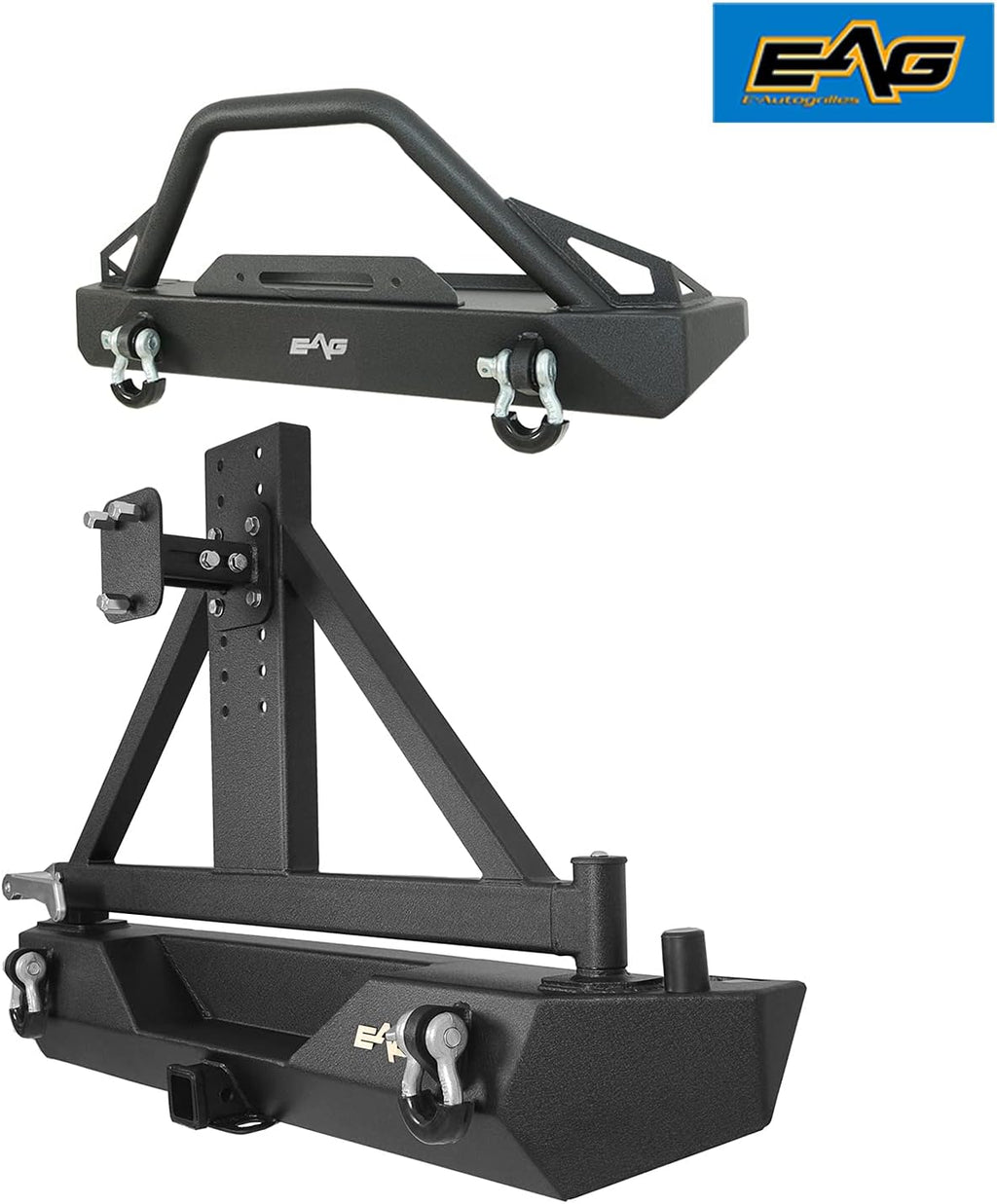 Heavy Duty Front and Rear Bumper with Tire Carrier Combo G922017