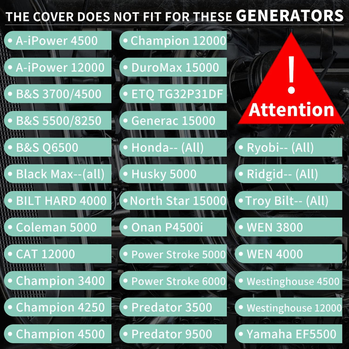 Black Ultra Heavy Duty Generator Tent Cover E50632