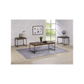 3 Piece Brown Engineered Wood Coffee and End Table Set D45721