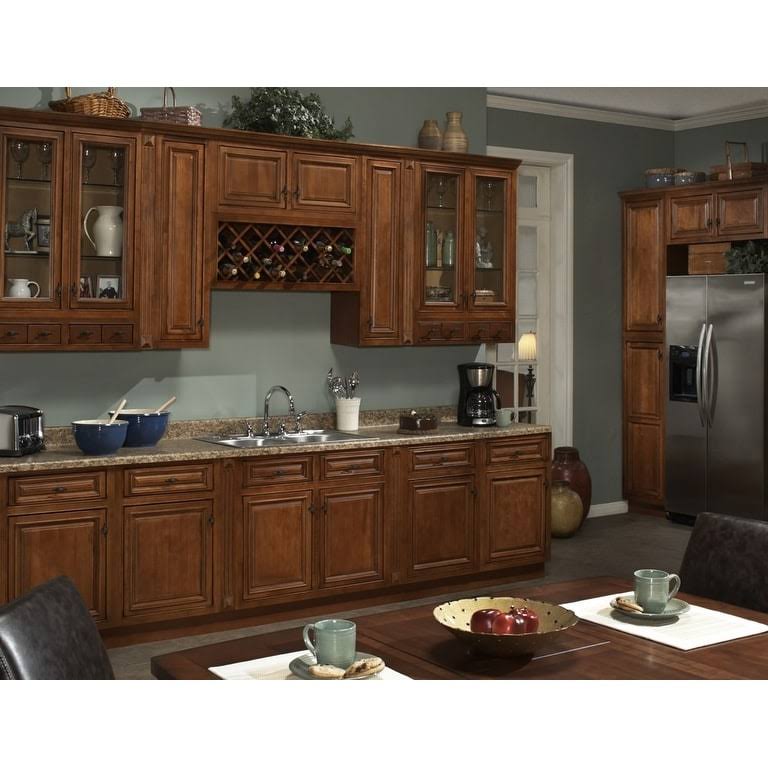 Burnt Cinnamon Double Door Kitchen Wall Cabinet Z51093