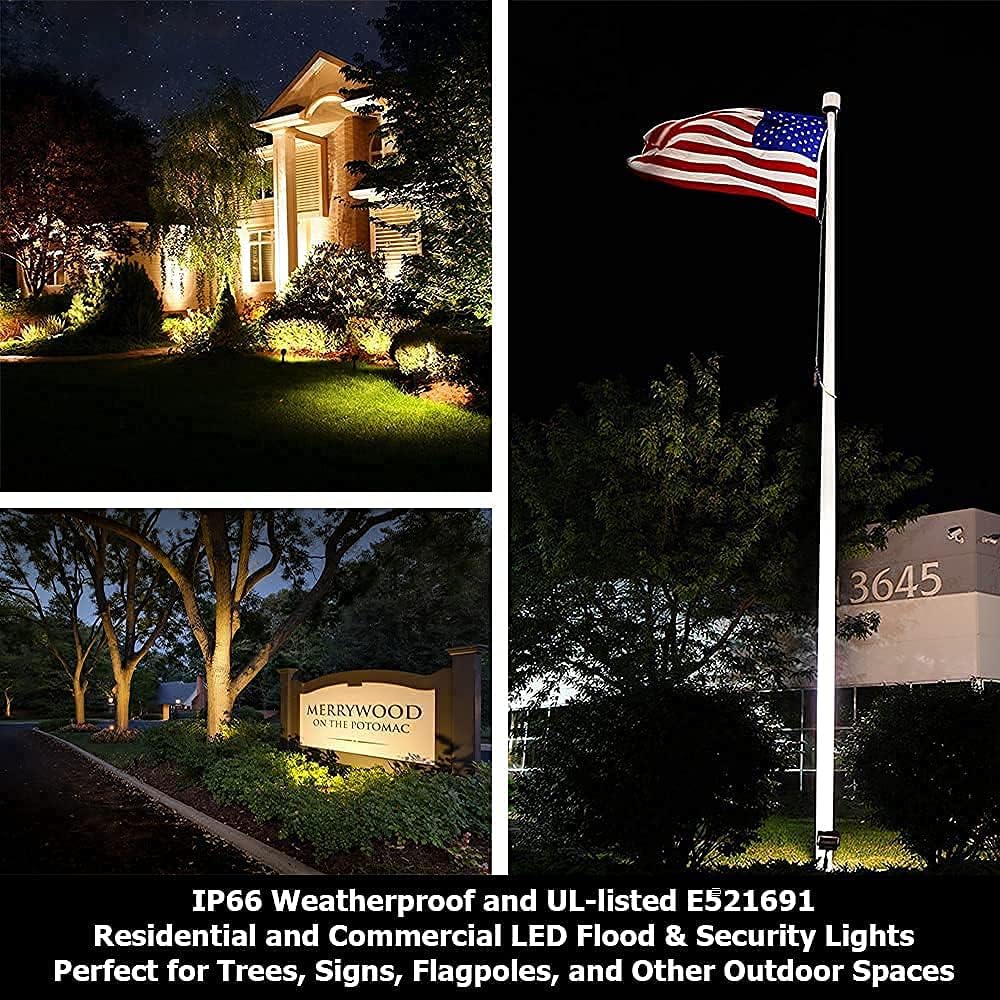 LED Flood Light Outdoor, 16W Landscape Lights, 1500 Lumen Waterproof Security Lights, 3000K Warm White I899119