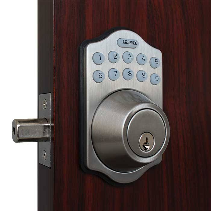 Satin Nickel Electronic Keypad Single Cylinder Deadbolt I848