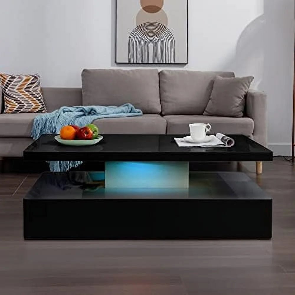 Modern LED Coffee Table with 12 Colors Lights P676