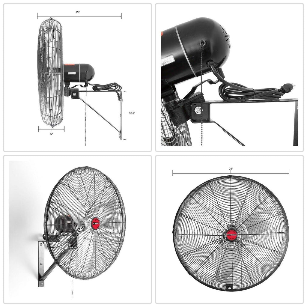 24 inch Oscillating Wall Mount Fan G388