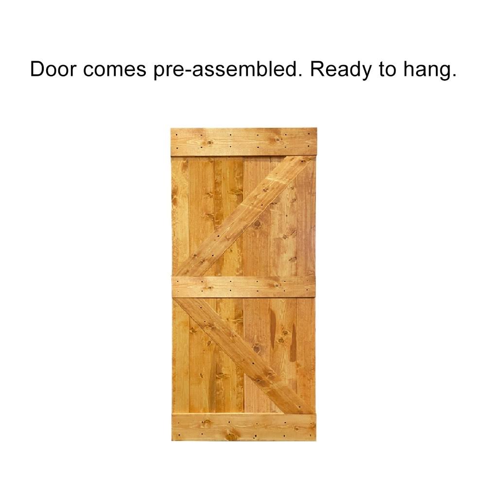 Sage Green Stained Solid Pine Wood Interior Sliding Barn Door Slab Q85740