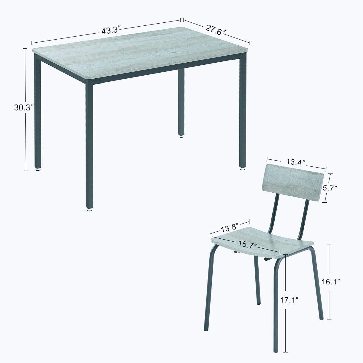 5-Piece Dining Table Set with Chairs V413