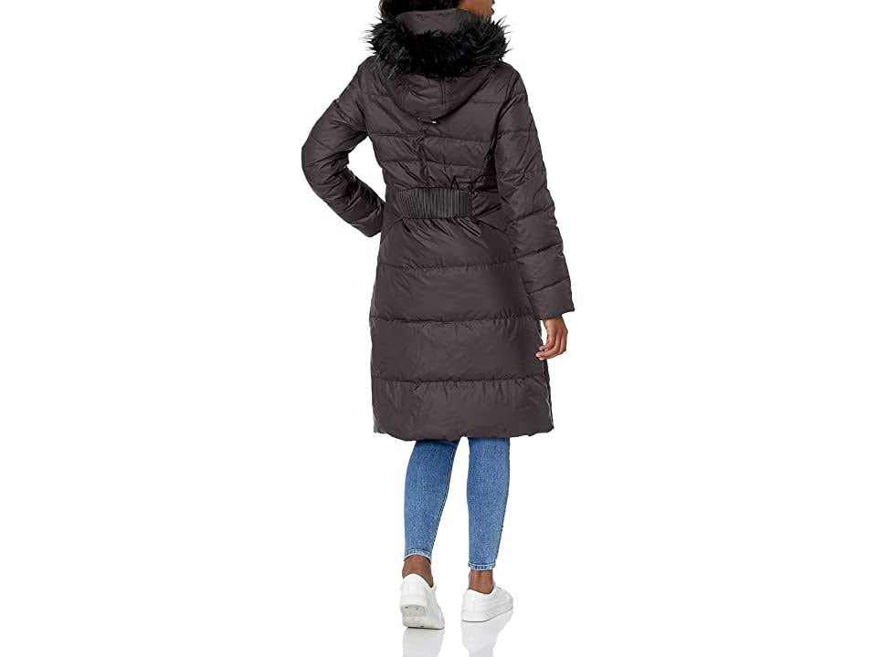 Faux Fur-Trim Puffer Coat Medium / Black M16143