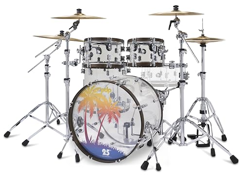 4-Piece Clear Acrylic Drum Set Shell Pack U701996
