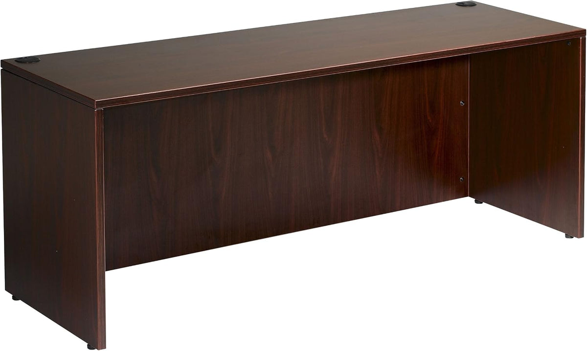Mahogany U-Shape Desk with Pedestal File Storage and Hutch J3174