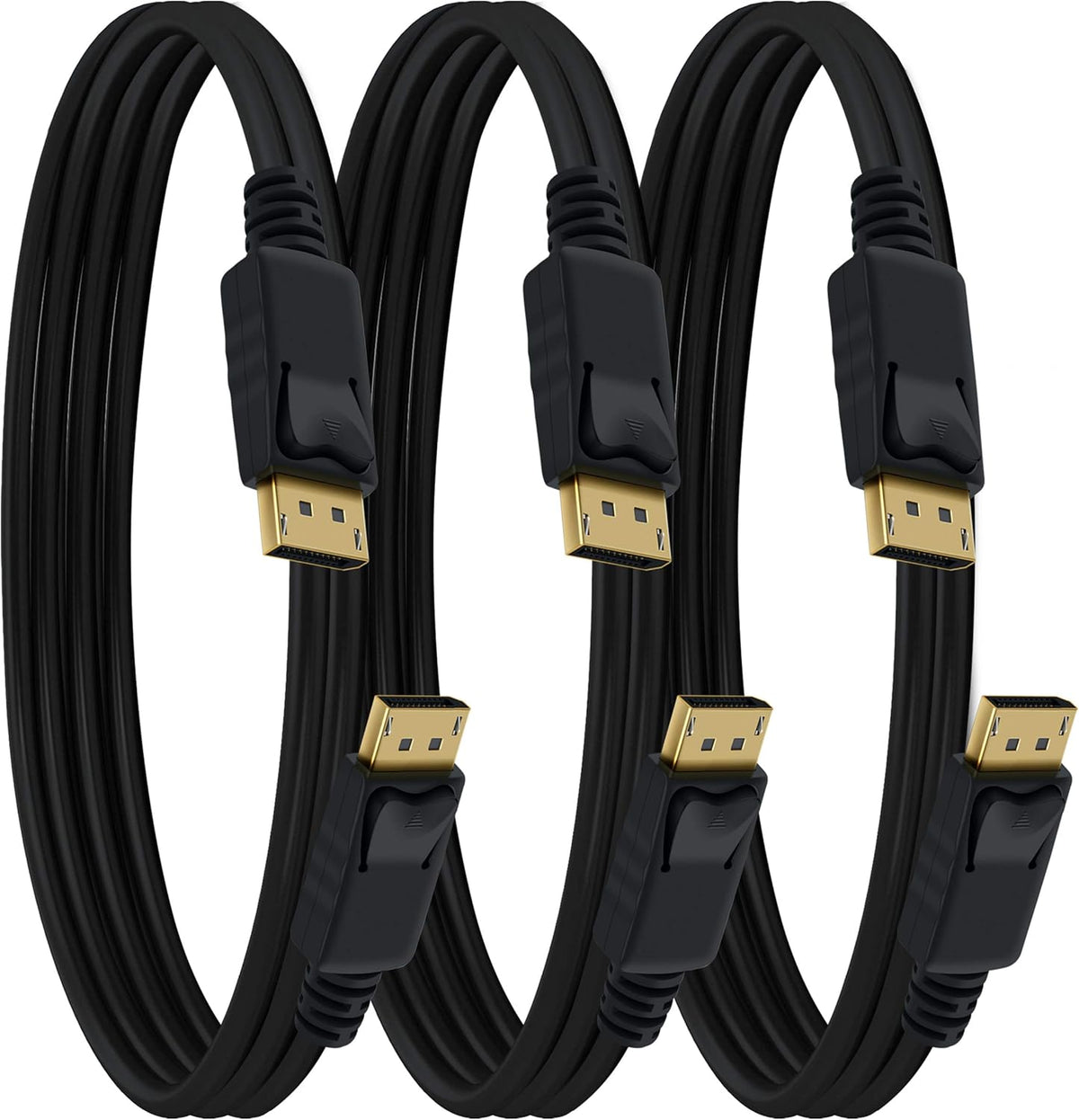 10-Pack Gold Plated DisplayPort to DisplayPort Cable 10 Feet Black E324