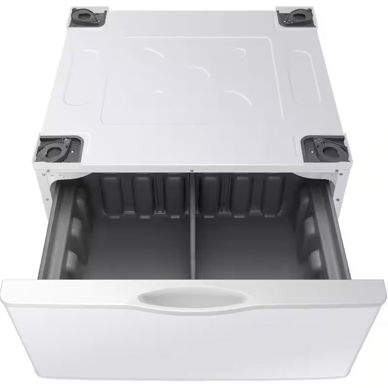 White Laundry Pedestal with Storage Drawer D16889