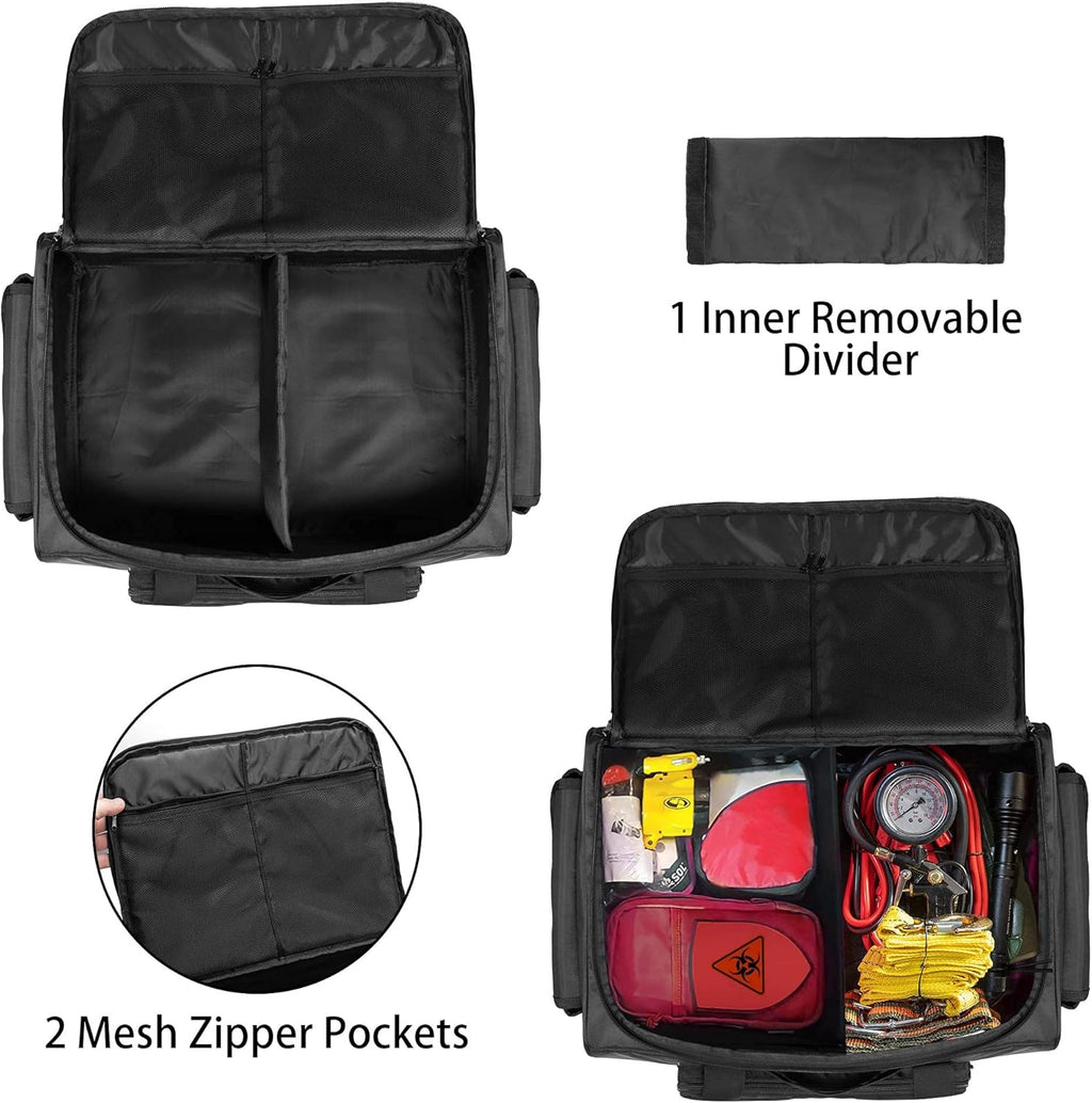 Black Underseat Truck Storage Organizer with Detachable Divider E502116