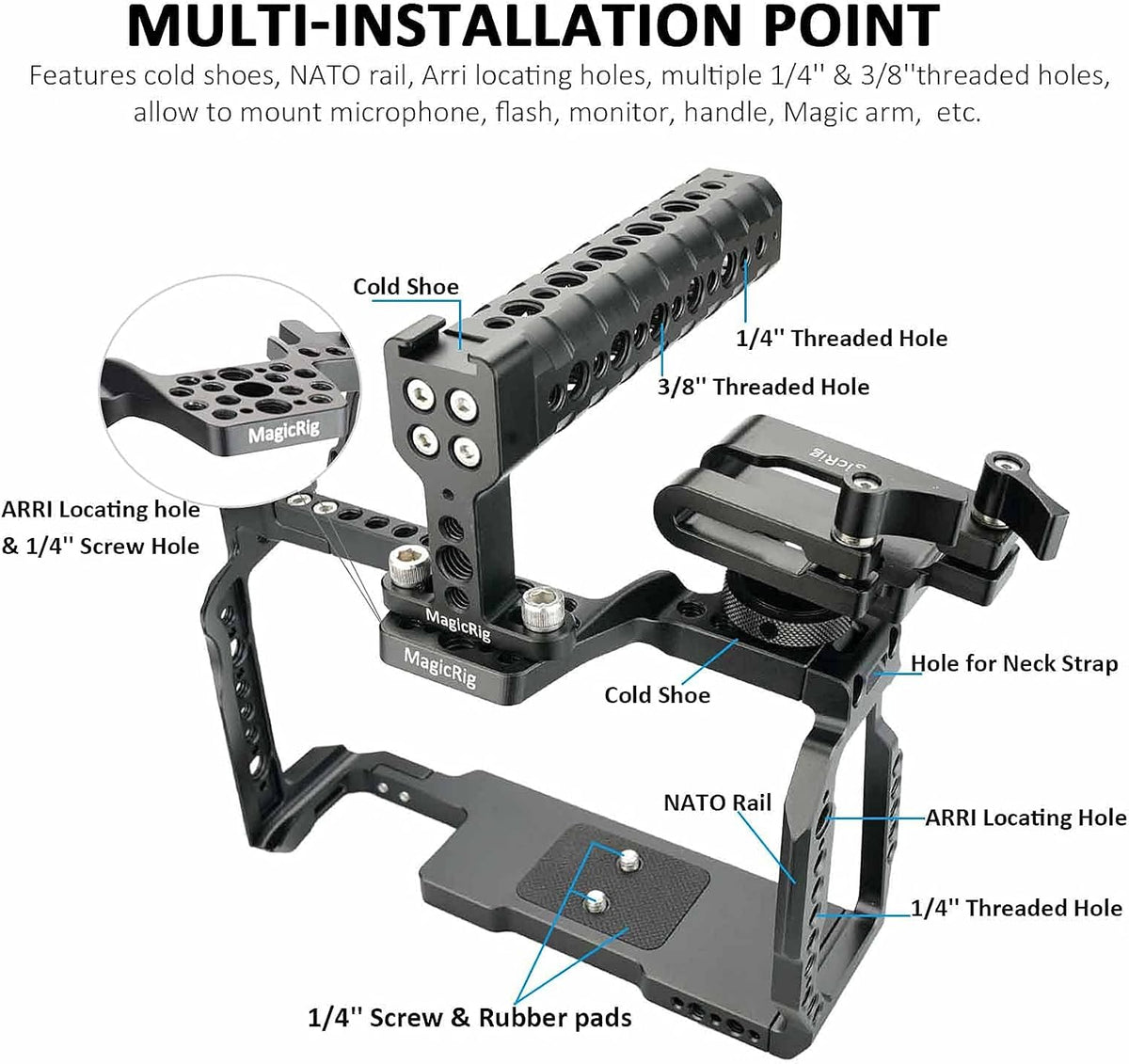 Camera Cage Kit with Top Handle and T5 SSD Mount Z2922