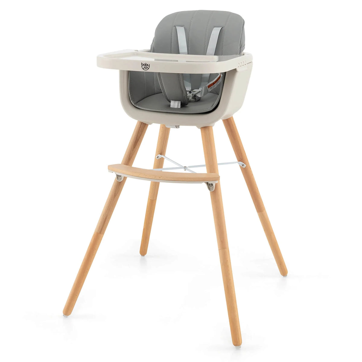 3 in 1 Convertible Wooden High Chair Beige E4319