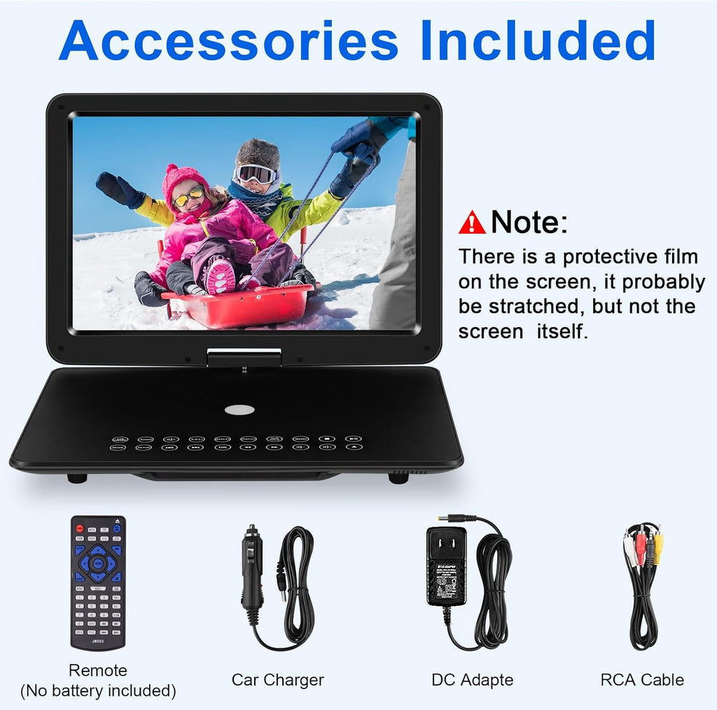 19.6" Portable DVD Player with 17.1" HD Swivel Screen C4158