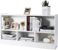 White 2 Tier 5 Cube Wood Bookcase K61581
