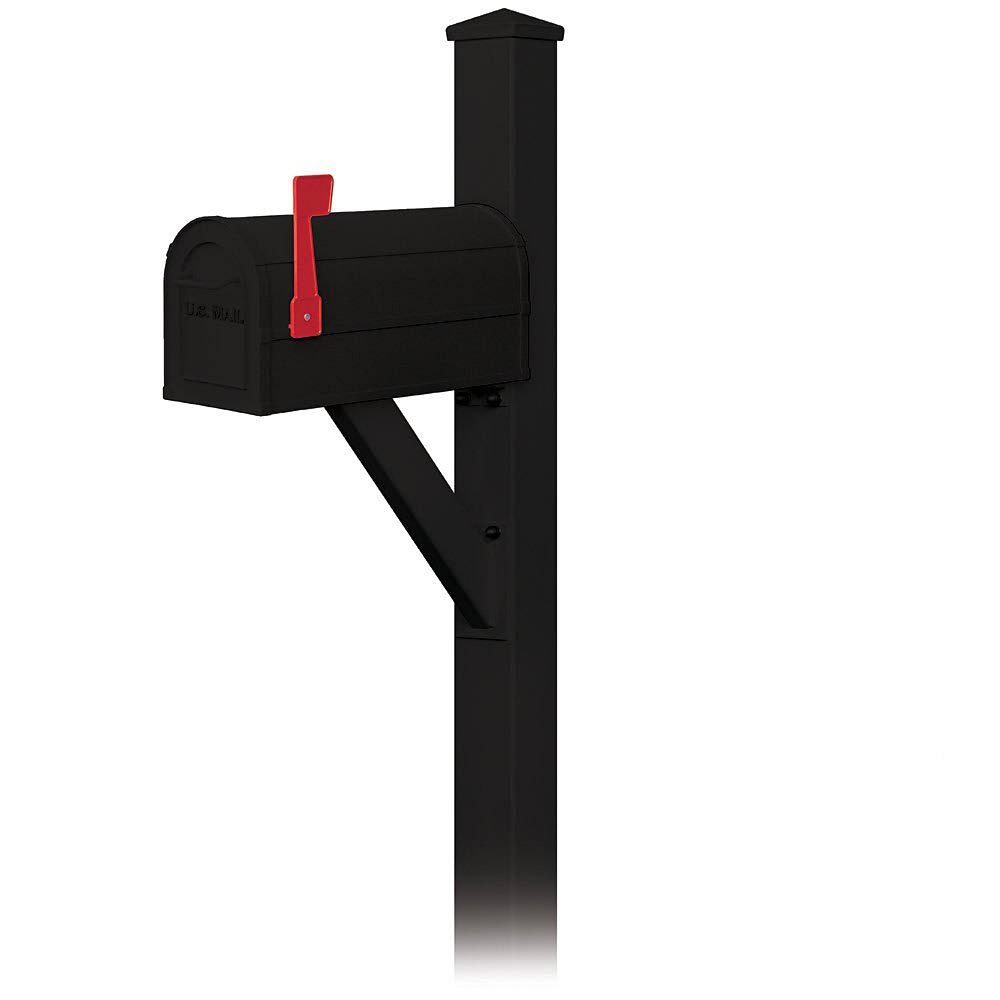 Black Decorative Mailbox Post Y49549