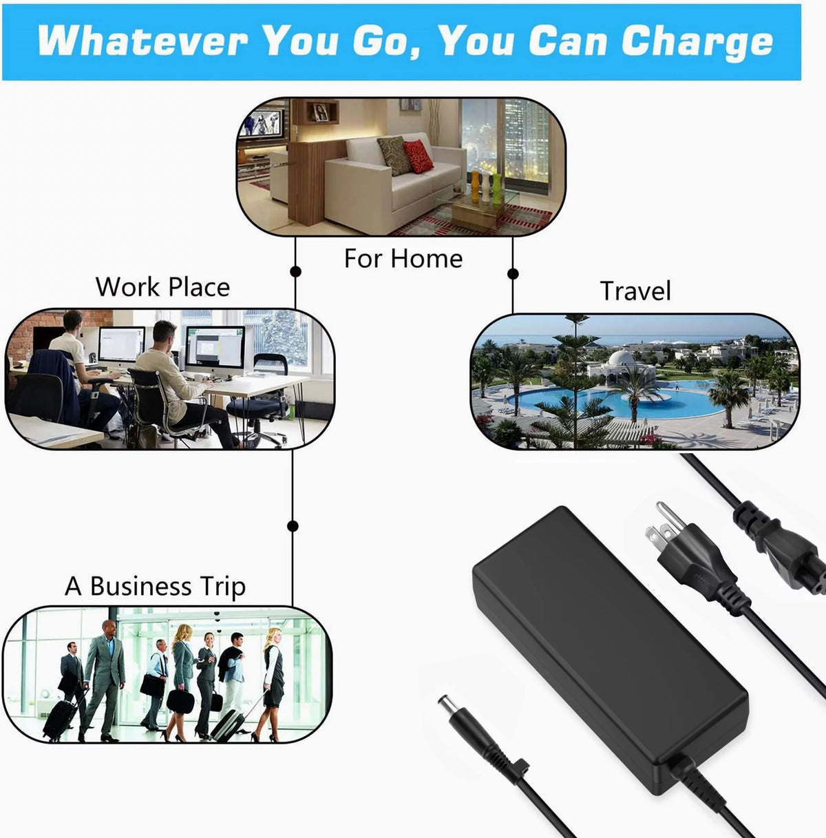 48V 1A AC Adapter Charger Power Supply Cord W68216