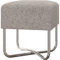 Light Gray Linen Fabric Bench Q81763