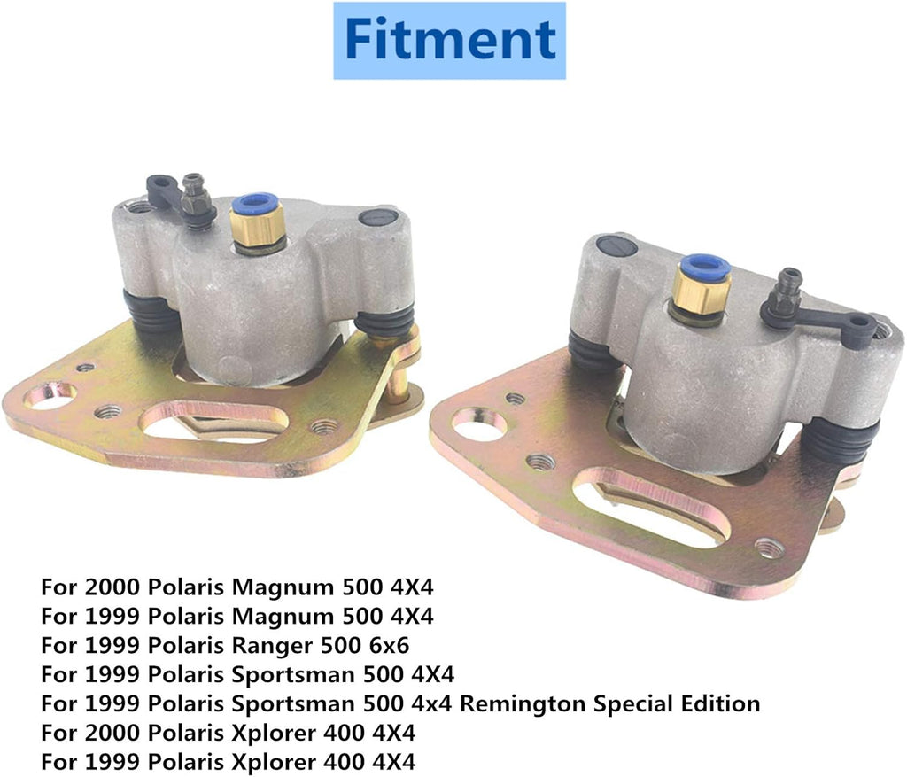 Front Brake Calipers with Pads for Polaris Sportsman 500 Ranger 500 W138