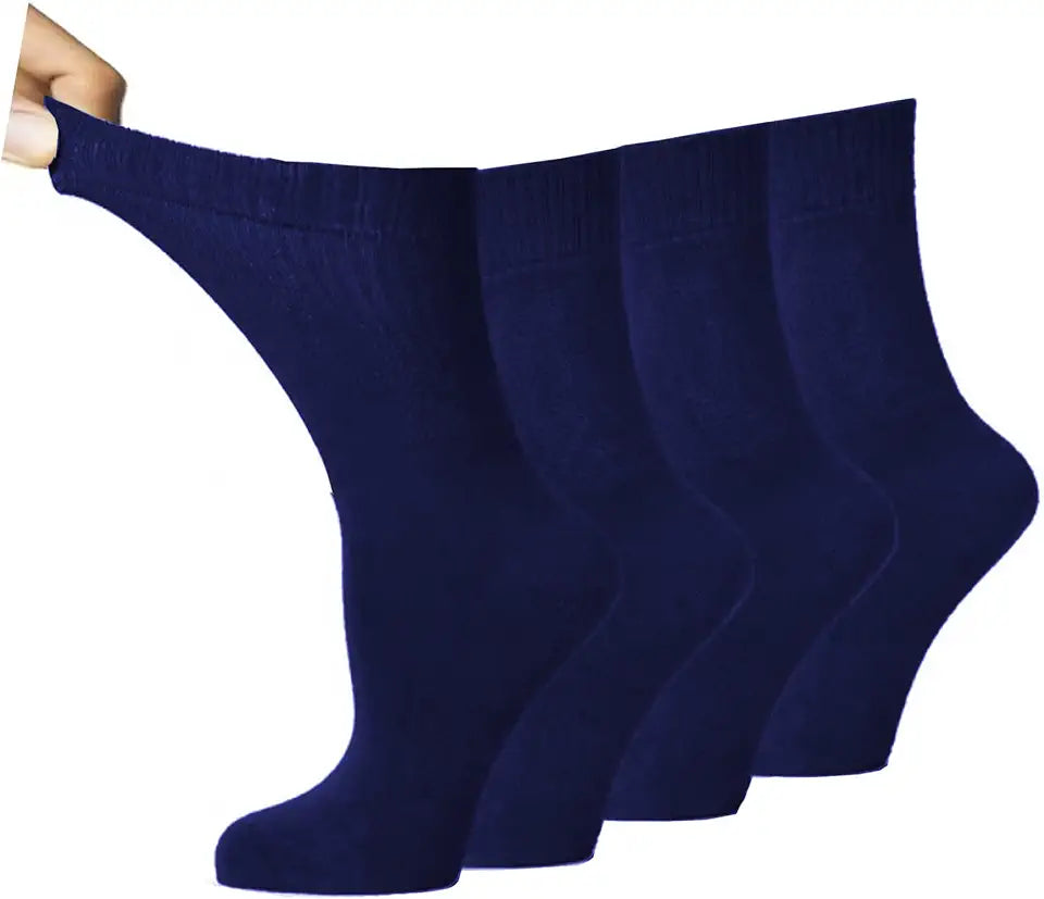 Parliament Blue 4 Pairs Diabetic Dress Socks X2077