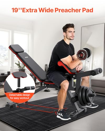 800lbs Adjustable Weight Bench with Leg Extension R60129