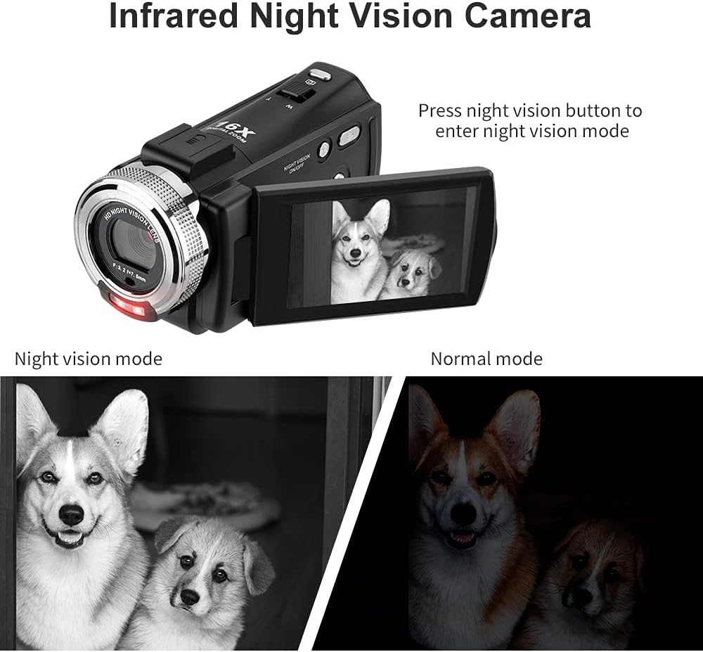 1080P Digital Camcorder with IR Night Vision Light F73151