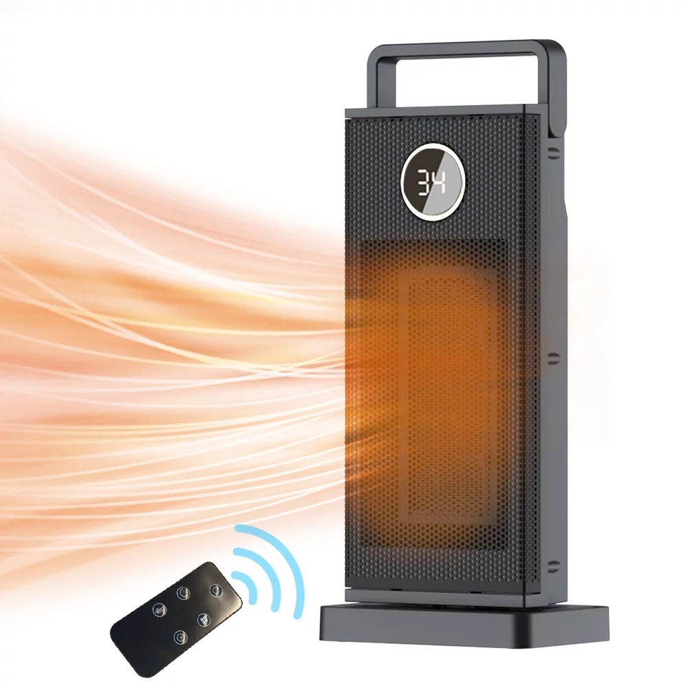 2000W PTC Ceramic Space Heater with 12H Timer and 60° Oscillation B1778
