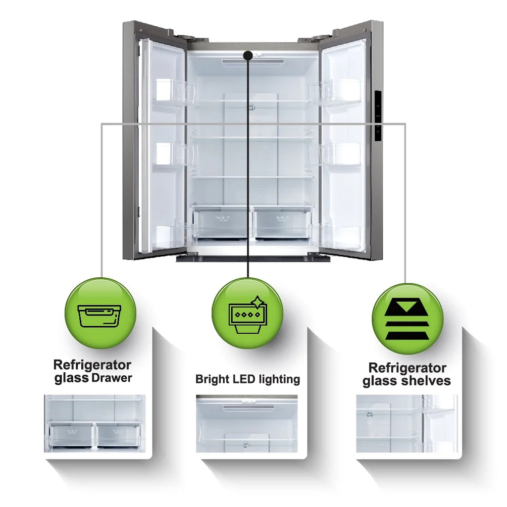 17.7 Cu. Ft. French Door Refrigerator, Platinum Silver Y19856
