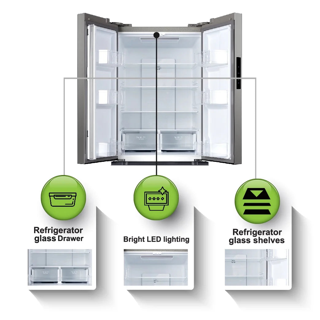 17.7 Cu. Ft. French Door Refrigerator, Platinum Silver Y19856