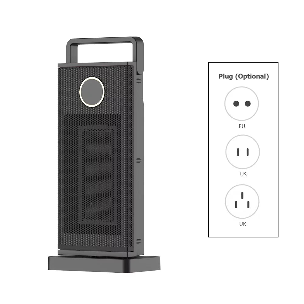 2000W PTC Ceramic Space Heater with 12H Timer and 60° Oscillation B1778