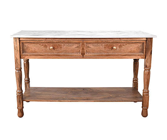 Marble & Mango Wood Console Table F598