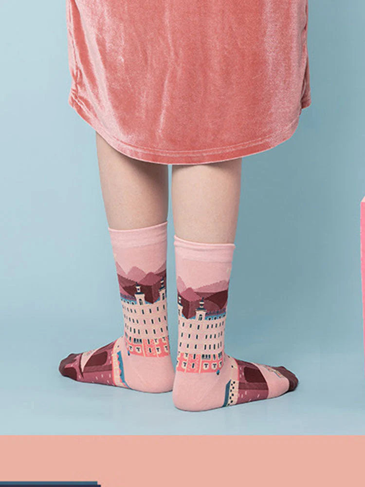 Cartoon Pattern Mid-Calf Socks X526908