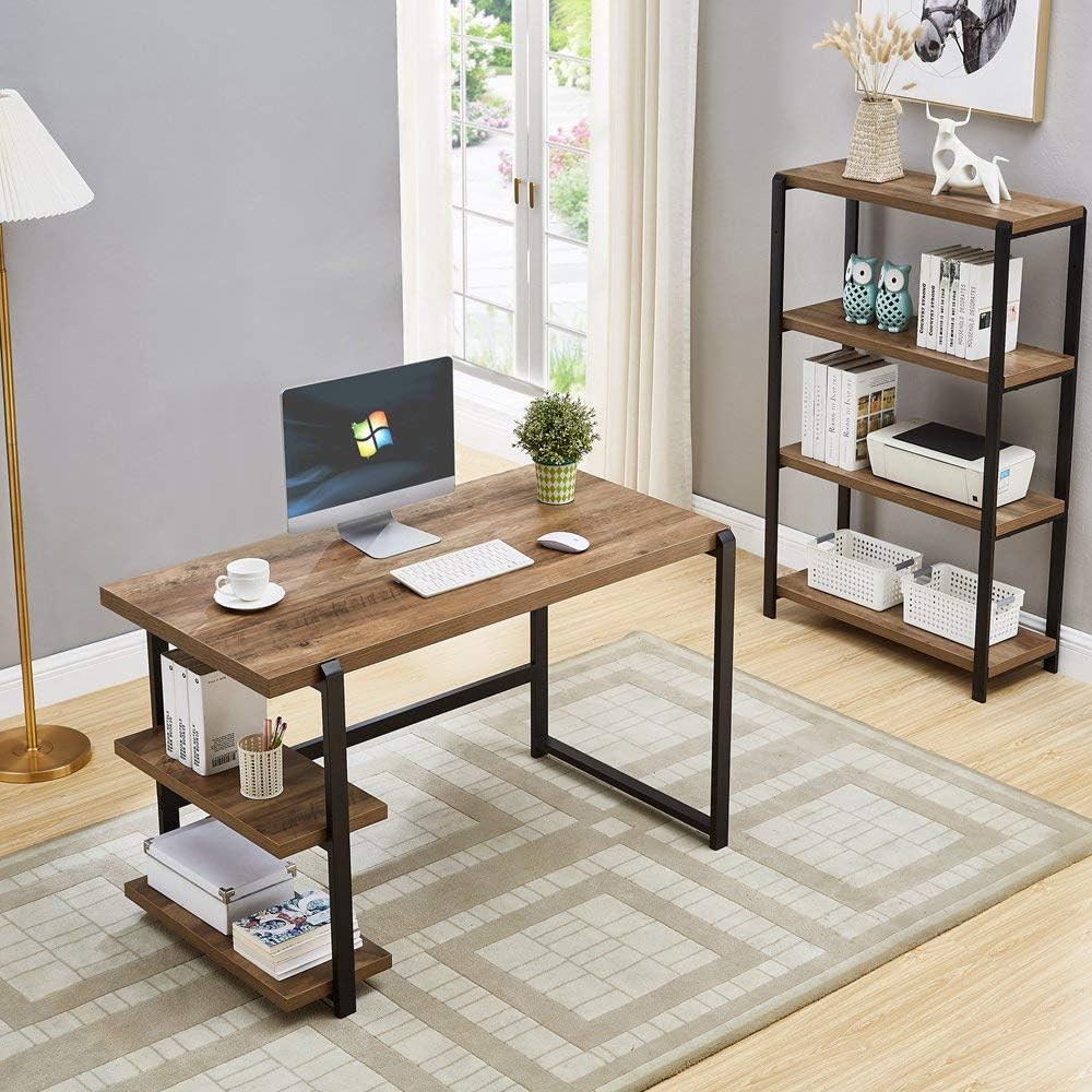 4 Tier Wood and Metal Bookshelf A634