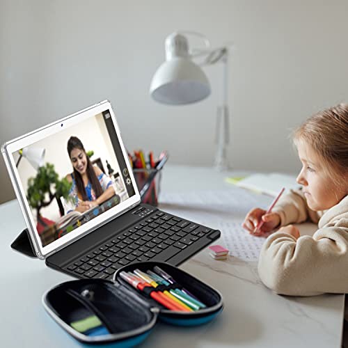 10.1 Inch Android Tablet with Keyboard 4GB RAM 64GB 128GB Expandable Silver U1341