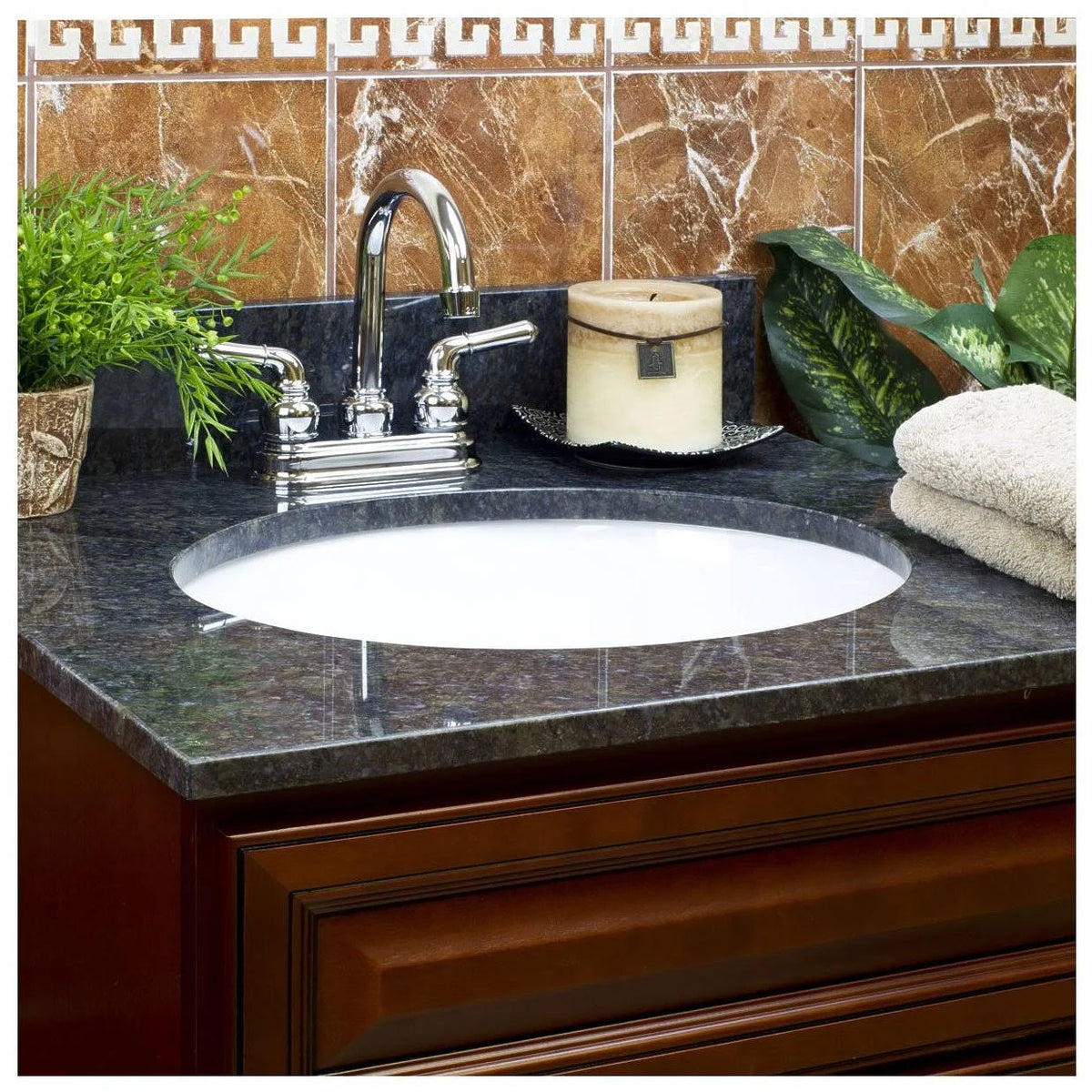 Blue 37W 22D 4 in. Single Vanity Top with Backsplash V776