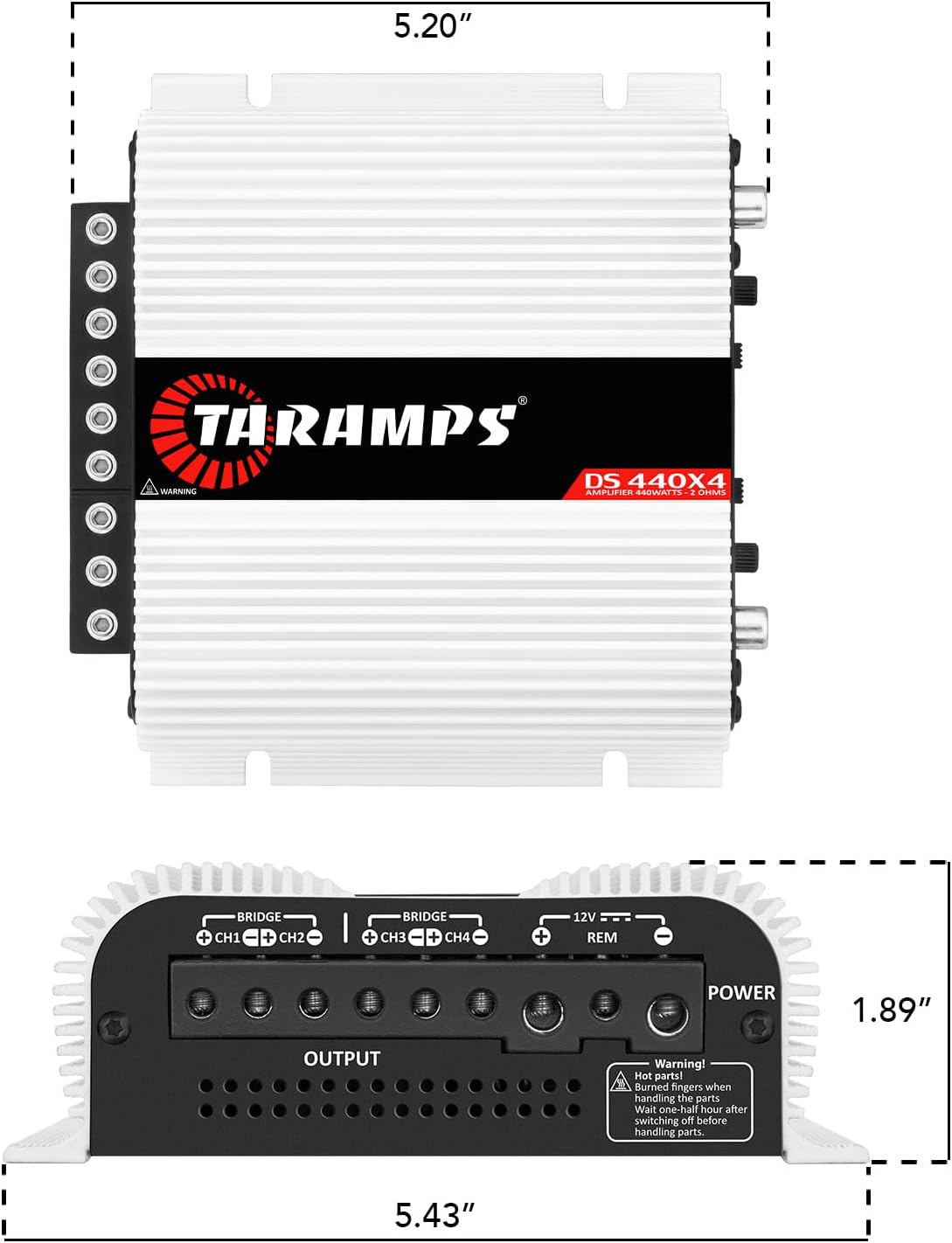 Compact 4 Channels 440 Watts Amplifier B139124