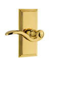 Polished Brass Plate Dummy with Lever Z504