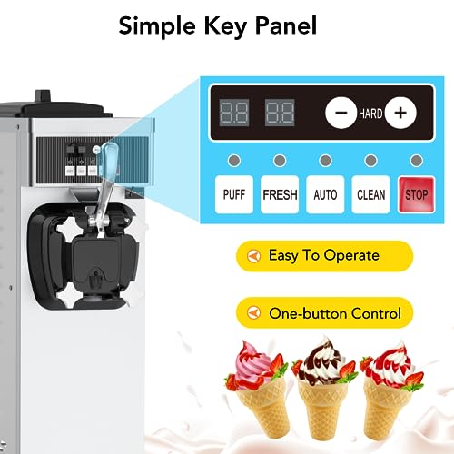 1200W Single Flavor Soft Serve Ice Cream Machine M890