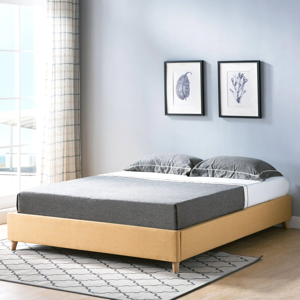 Queen Platform Bed Frame Dark Grey J465